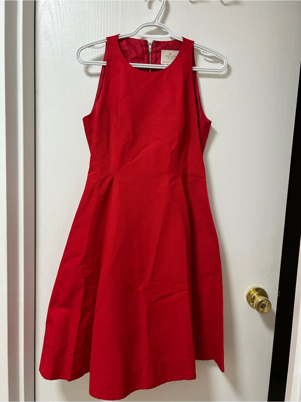Kate Spade Classic Sleeveless Red Fit & Flare Dress